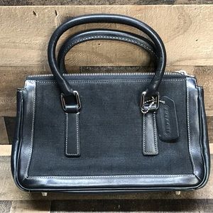 Vintage 9436 Coach Bag “Bonnie’s Legacy” M0P-9436 Black Linen & Leather Satchel
